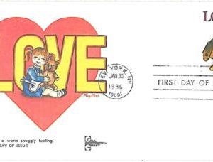 26053 -  USA - POSTAL HISTORY - LOVE  DOGS : FDC Stationery COVER -  1986