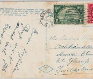 46196 -USA -  POSTAL HISTORY -  POSTCARD to SWITZERLAND 1926