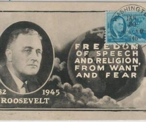 51498 - USA -  POSTAL HISTORY: MAXIMUM CARD - 1946  Roosevelt -  POLITICS