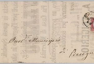 ITALIA REGNO storia postale - 1878 - MANIFESTO di BRESCIA