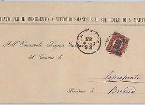 ITALIA REGNO storia postale - Sassone 36  su BUSTA da BRESCIA 1880