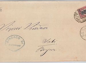 ITALIA REGNO storia postale - S. 31  su BUSTA da SERMIDE annullo NUMERALE 2655