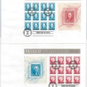 57360 - USA - POSTAL HISTORY: Scott # 3139 / 40  Pane of 12 FDC COVERS 1997