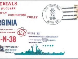 59905  - USA - POSTAL HISTORY -  COVER:  FIRST NUCLEAR Frigate - PAQUEBOT  1976