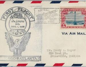 60119  - USA -  First Flight COVER: CHICAGO - ATLANTA: St LOUIS - AMC: 30 E8