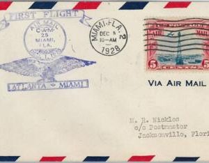 60136 - USA -  First Flight COVER:  ATLANTA - MIAMI: MIAMI - AMC: 25 S1