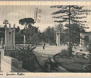 44233  CARTOLINA d'Epoca - CATANIA Città - GIARDINO BELLINI 1940