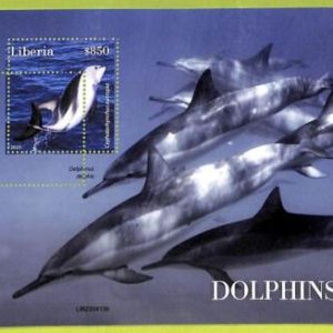 B0504 - LIBERIA - ERROR MISPERF Stamp Sheet - 2022 - Dolphins, Marine Life