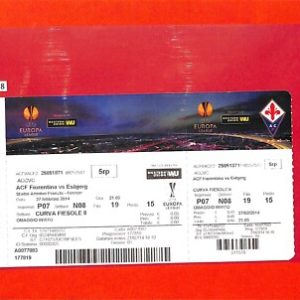 C0938 - Vecchio BIGLIETTO PARTITA CALCIO - 2014 FIORENTINA VS ESBJERG