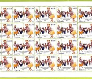 B0554 - LIBERIA - ERROR MISPERF Stamp Sheet - 2022 - Cultures, Costumes, Dances