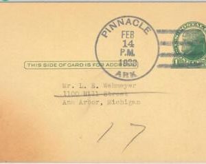 64623 - USA - POSTAL HISTORY: STATIONERY CARD 1938 from PINNACLE: Playing Cards