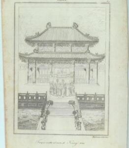 84891 - CHINA  - VINTAGE Italian Engraving - 1800's  Temple