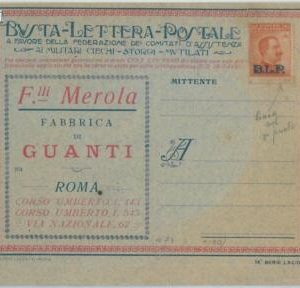 71337 - ITALY - POSTAL HISTORY - BLP Advertising COVER 7ga: SHOES gastronomy