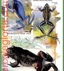B1673 - NIGER - ERROR MISPERF Stamp Sheet - 2023 - Repltiles, Frog