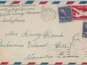 71745  - USA - POSTAL HISTORY - added franking on STATIONERY COVER to BAHAMAS