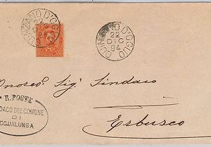 ITALIA REGNO storia postale - S. 39  su BUSTA da QUINZANO D'OGLIO / ACQUALUNGA