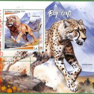 B1802 - SIERRA LEONE - ERROR MISPERF Stamp Sheet - 2023 - Big Cats, Animals