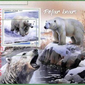 B1796 - SIERRA LEONE - ERROR MISPERF Stamp Sheet - 2023 - Polar Bears