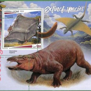 B1803 - SIERRA LEONE - ERROR MISPERF Stamp Sheet - 2023 - Extinct species