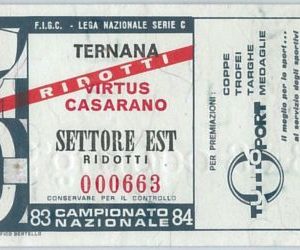69669- Vecchio  BIGLIETTO PARTITA CALCIO - 1983/ 1984: TERNANA - CASARANO