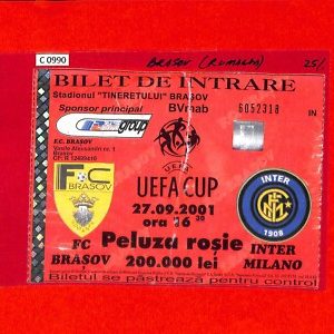 C0990 - Vecchio BIGLIETTO PARTITA CALCIO - 2001 BRASOV