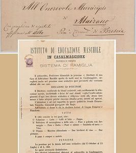 ITALIA REGNO storia postale: 1881  MANIFESTO di CASALMAGGIORE Cremona - SCUOLA