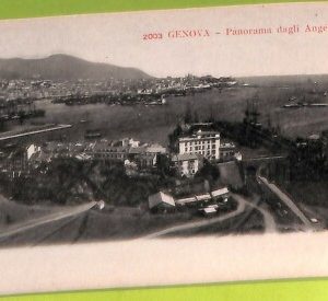 aa9182- CARTOLINA D'EPOCA  GENOVA Città : Panorama dagli Angeli