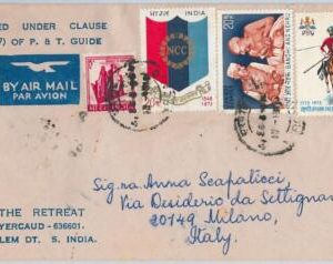 49010 - INDIA - POSTAL HISTORY - COVER to ITALY 1979 - GANDHI / UNIFORMS