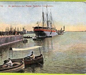 aa9244- CARTOLINA D'EPOCA  GENOVA Città In partenza dal Ponte Federico Guglielmo