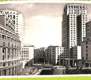 aa9247- CARTOLINA D'EPOCA  GENOVA Città : Piazza Dante e Grattacieli