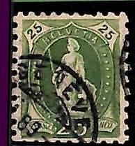 95006cA  - SWITZERLAND  -  STAMP -   Yvert #  82  -  USED