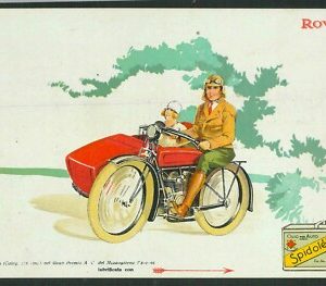 Lib968 - CARTOLINA d'Epoca - PUBBLICITARIA Illustrata - ROVIN Spidoleine SIDECAR