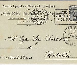 40296 CARTOLINA d'Epoca - COMO  - PUBBLICITARIA: Tipografia CESARE NANI 1928