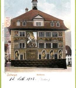 ad6669 - SWITZERLAND Schweitz - Ansichtskarten VINTAGE POSTCARD - Schwyz - 1908