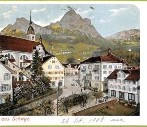 ad6670 - SWITZERLAND - Ansichtskarten VINTAGE POSTCARD - Gruss aus Schwyz - 1908