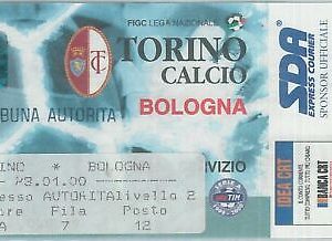 C0036  - Vecchio  BIGLIETTO PARTITA CALCIO - 1999/ 2000  : TORINO / BOLOGNA