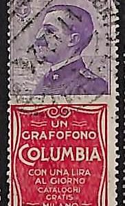 ZA0151c2 - ITALY -  Pubblicitari ADVERTISNG STAMP -  Sassone # 11 COLUMBIA Music