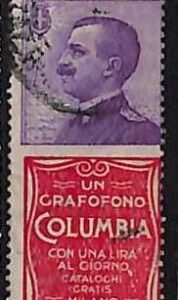 ZA0151c3 - ITALY -  Pubblicitari ADVERTISNG STAMP -  Sassone # 11 COLUMBIA Music