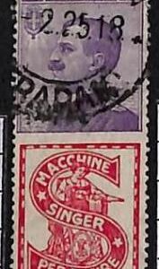 ZA0151f - ITALY -  Pubblicitari ADVERTISING STAMP -  Sassone # 16 SINGER Textile