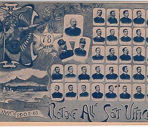 40301 CARTOLINA d'Epoca - REGGIMENTALI: FANTERIA -  COMO:  SOTTT'UFFICIALI