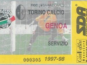 C0064  - Vecchio  BIGLIETTO PARTITA CALCIO - 1997/ 1998 : TORINO / GENOA