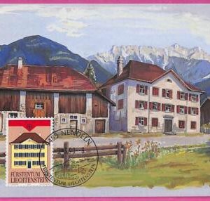 ag3401 -  Liechtenstein - POSTAL HISTORY -   Maximum Card - 1990 ARCHITECTURE