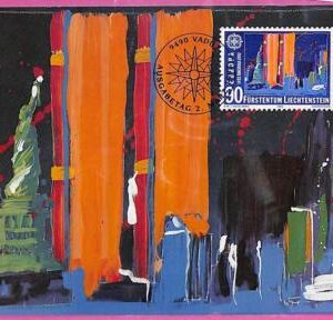 ag3410 -  Liechtenstein - POSTAL HISTORY - Set of 2 Maximum Card - 1992  ART