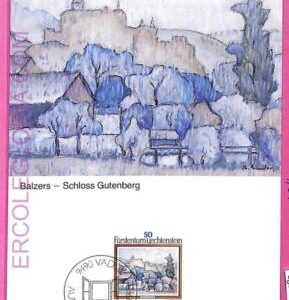 ag3405 - Liechtenstein - POSTAL HISTORY - Set of 2 Maximum Card ART Architecture