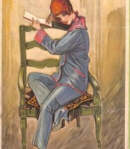 ab6758 - VINTAGE POSTCARD - Glamour Ladies Donnine - ARTIST SIGNED - MAUZAN