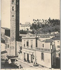 49600  CARTOLINA d'Epoca - FIRENZE : FIESOLE - Palazzo Esposizione Lavori Paglia