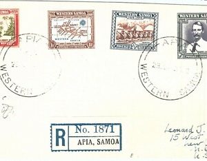 72416 - WESTERN SAMOA - POSTAL HISTORY - REGISTERED  CARD  to USA 1939