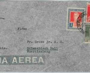 43408  ARGENTINA - postal history - AIRMAIL COVER  Via condor to GERMANY -  1933