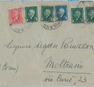 BK0007 - REGNO - Storia Postale - MARCA DA BOLLO su BUSTA - FRODE POSTALE  1945