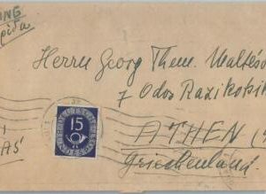 75252 - GERMANY - POSTAL HISTORY -  Michel # 129 Isolated on COVER to GREECE